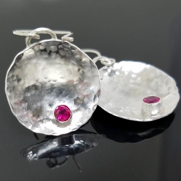 Ruby Domed Earrings